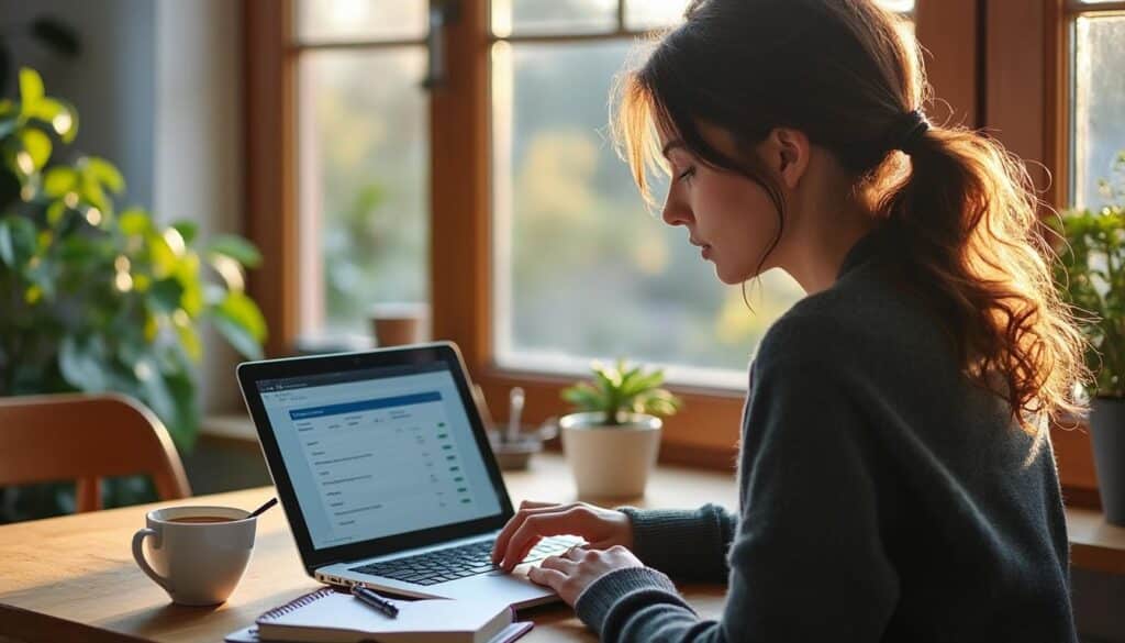 Adèle consulte son compte sur le site de sa banque : guide sécurisé